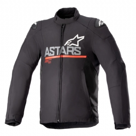 JAQUETA ALPINESTARS SMX WP PRETO CINZA ESCURO VERMELHO IMPERMEAVEL