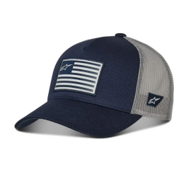 BONE ALPINESTARS FLAG SNAPBACK AZUL MARINHO CINZA