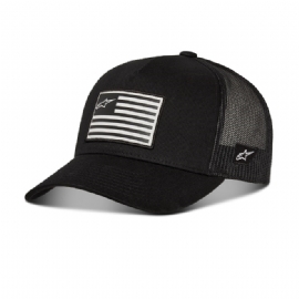 BONE ALPINESTARS FLAG SNAPBACK PRETO PRETO