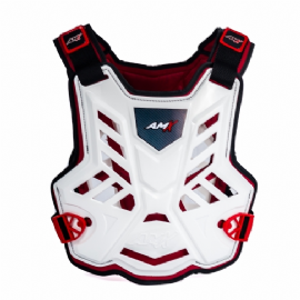 COLETE AMX CONTROL BRANCO VERMELHO