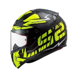 CAPACETE LS2 FF353 CROMO MATTE BLACK HI VIS YELLOW