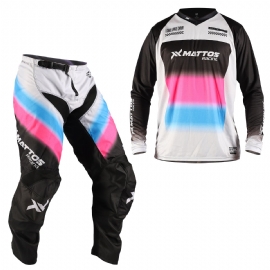 KIT CALCA CAMISA MATTOS RACING CREATION PRETO PINK AZUL
