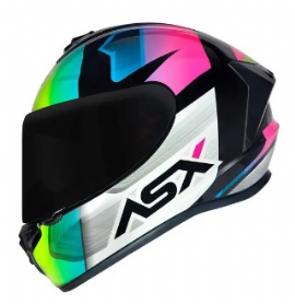 CAPACETE ASX DRAKEN STRIKER BRILHO PRETO AMARELO ROSA