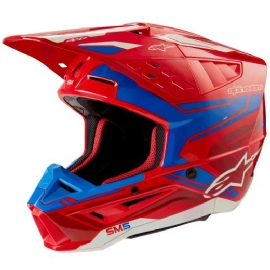 CAPACETE ALPINESTARS SM5 ACTION 2 VERMELHO AZUL GLOSS