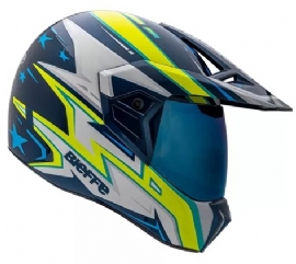 CAPACETE BIEFFE 3 SPORT AZV50 AZUL AMARELO