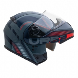 CAPACETE PEELS U RB2 CLUB CINZA DARK VERMELHO