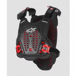 COLETE ALPINESTARS A5 PLASMA CHEST PROTECTOR PRETO VERMELHO BRANCO
