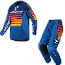 KIT CALCA CAMISA ASW IMAGE RELAY 25 AZUL PRETO LARANJA