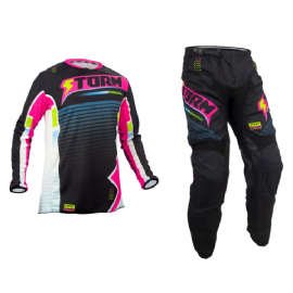 KIT CALCA CAMISA STORM F1RST MIXED ROSA