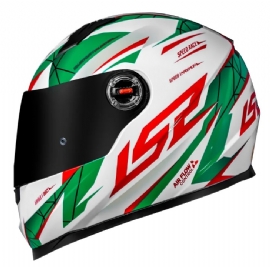 CAPACETE LS2 FF358 DRAZE WHITE GREEN RED