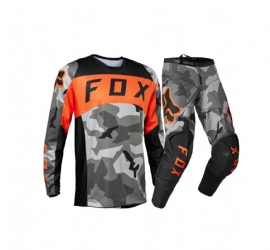 KIT CALCA CAMISA FOX 180 BNKR CAMO CINZA