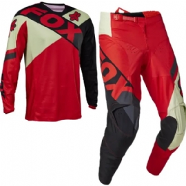 KIT CALCA CAMISA FOX 180 XPOZR VERMELHO
