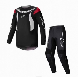 KIT CALCA CAMISA ALPINESTARS FLUID 25 HAUL PRETO BRANCO