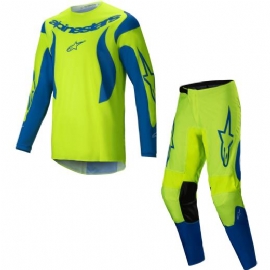 KIT CALCA CAMISA ALPINESTARS FLUID 25 HAUL AMARELO FLUO AZUL
