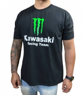 CAMISETA FACTORY RACE WEAR KAWASAKI MONSTER PRETO
