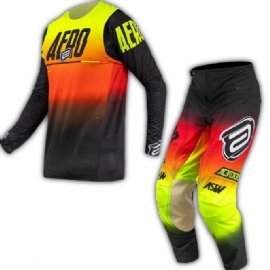 KIT CALCA CAMISA ASW CONCEPT FUTURE 25 VERMELHO PRETO AMARELO FLUO