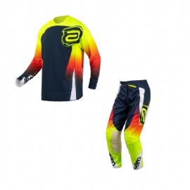 KIT CALCA CAMISA ASW PODIUM NITRO 25 AZUL AMARELO FLUO