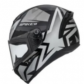 CAPACETE PEELS SPIKE II 1ST PRETO PRATA