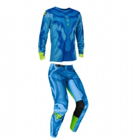 KIT CALCA CAMISA FOX AIRLINE EXO AZUL AMARELO