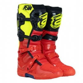 BOTA ASW ELEVATE VERMELHO PRETO AMARELO FLUO