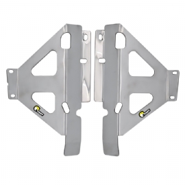 PROTETOR RADIADOR KXF450 24/25 KX450X 25 LATERAL MX ALUMINIO POLIDO START RACING