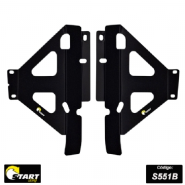 PROTETOR RADIADOR KXF450 24/25 KX450X 25 LATERAL MX ALUMINIO PRETO START RACING