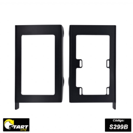 PROTETOR RADIADOR GASGAS EC250 / EC300 18/19 RIEJU MR RACING 24 ALUMINIO PRETO START RACING