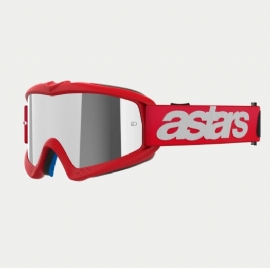 OCULOS ALPINESTARS VISION INFANTIL YOUTH BLAZE VERMELHO LENTE SILVER