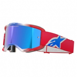 OCULOS ALPINESTARS VISION 5 CORP VERMELHO LENTE AZUL ESPELHADA