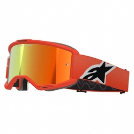 OCULOS ALPINESTARS VISION 5 CORP LARANJA LENTE VERMELHA ESPELHADA