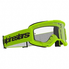 OCULOS ALPINESTARS VISION 3 WORDMARK AMARELO FLUO LENTE CLEAR