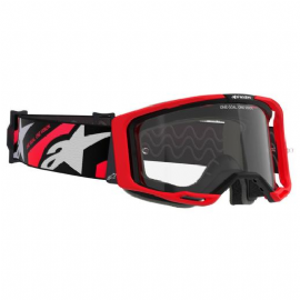 OCULOS ALPINESTARS VISION 8 LUAR VERMELHO PRETO LENTE CLEAR