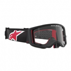 OCULOS ALPINESTARS SUPERTECH CORP PRETO VERMELHO LENTE CLEAR
