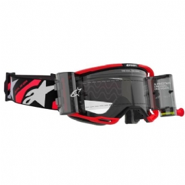 OCULOS ALPINESTARS VISION 8 LUAR ROLL OFF VERMELHO PRETO CLEAR