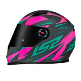 CAPACETE LS2 FF358 DRAZE GREY GREEN PINK