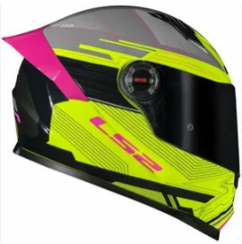 CAPACETE LS2 FF358 S DIGITAL BLACK YELLOW