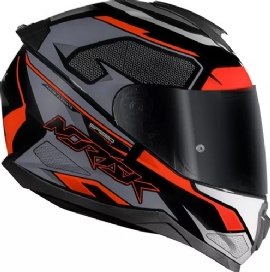CAPACETE NORISK RAZOR SPEEDMAX BLACK GRAY ORANGE