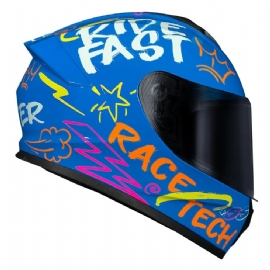 CAPACETE RACE TECH HIT FASTER BLUE YELLOW
