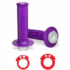 MANOPLA LOCK ON CRF230 / XRE300 / XR250 TORNADO / CRF250F / NX400 FALCON / XR400 / XR250R / XR650R / TTR230 / TTR125 ROXO GALAXIA BIKER