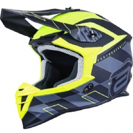 CAPACETE ASW R3 VICTORIOUS PRETO CINZA AMARELO FLUO