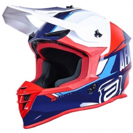 CAPACETE ASW R3 EVADE AZUL VERMELHO BRANCO