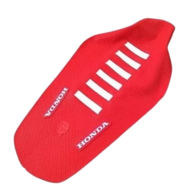 CAPA BANCO CRF250R / CRF250RX 22/25 CRF450R / CRF450RX 21/25 ULTRA GRIP FACTORY VULCANIZADA VERMELHA BRANCA C/ ETIQUETA ZOMBIE