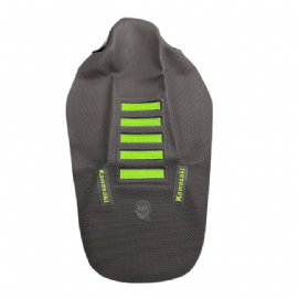 CAPA BANCO KXF250 21/24 KXF450 19/25 ULTRA GRIP FACTORY VULCANIZADA PRETA TIRA VERDE C/ ETIQUETA ZOMBIE