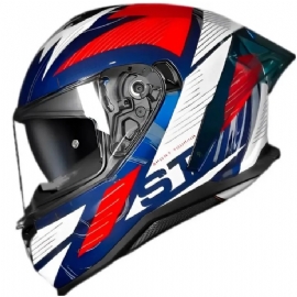 CAPACETE NORISK STRADA II ST WHITE BLUE RED