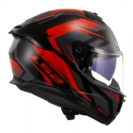 CAPACETE LS2 STREAM II FF808 FURY BLACK RED
