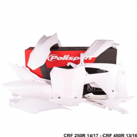 KIT PLASTICOS CRF450R 13/16 CRF250R 14/17 BRANCO POLISPORT