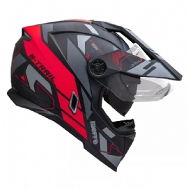 CAPACETE BIEFFE B TRAIL CONQUEST PRETO FOSCO VERMELHO