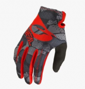 LUVA ONEAL MATRIX CAMO V22 BLACK RED
