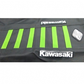 CAPA BANCO KXF250 09/12 5SP 5 STRIPES PRETO TIRAS VERDES 5INCO