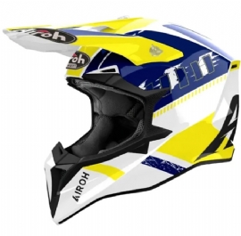 CAPACETE AIROH WRAAAP FEEL YELLOW BLUE GLOSS